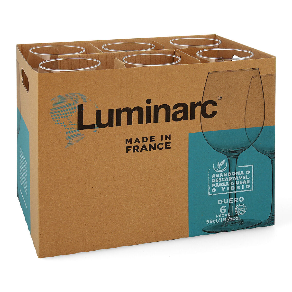 Wijnglas Luminarc Duero Transparant Glas (580 ml) (6 Stuks)